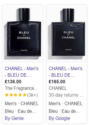 Chanel men's ad on google.