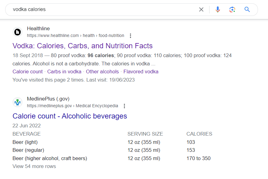 A google search for a product with a label on it.