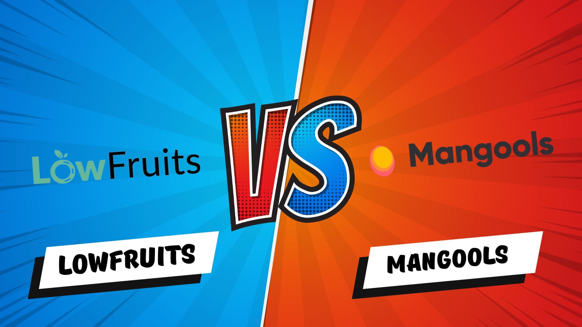 Conducting keyword research to compare the search volume and competition levels between low fruits and mangogos using Mangools.