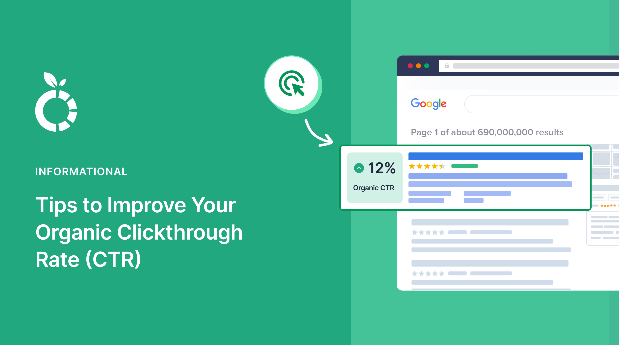 Improve organic clickthrough rate banner.