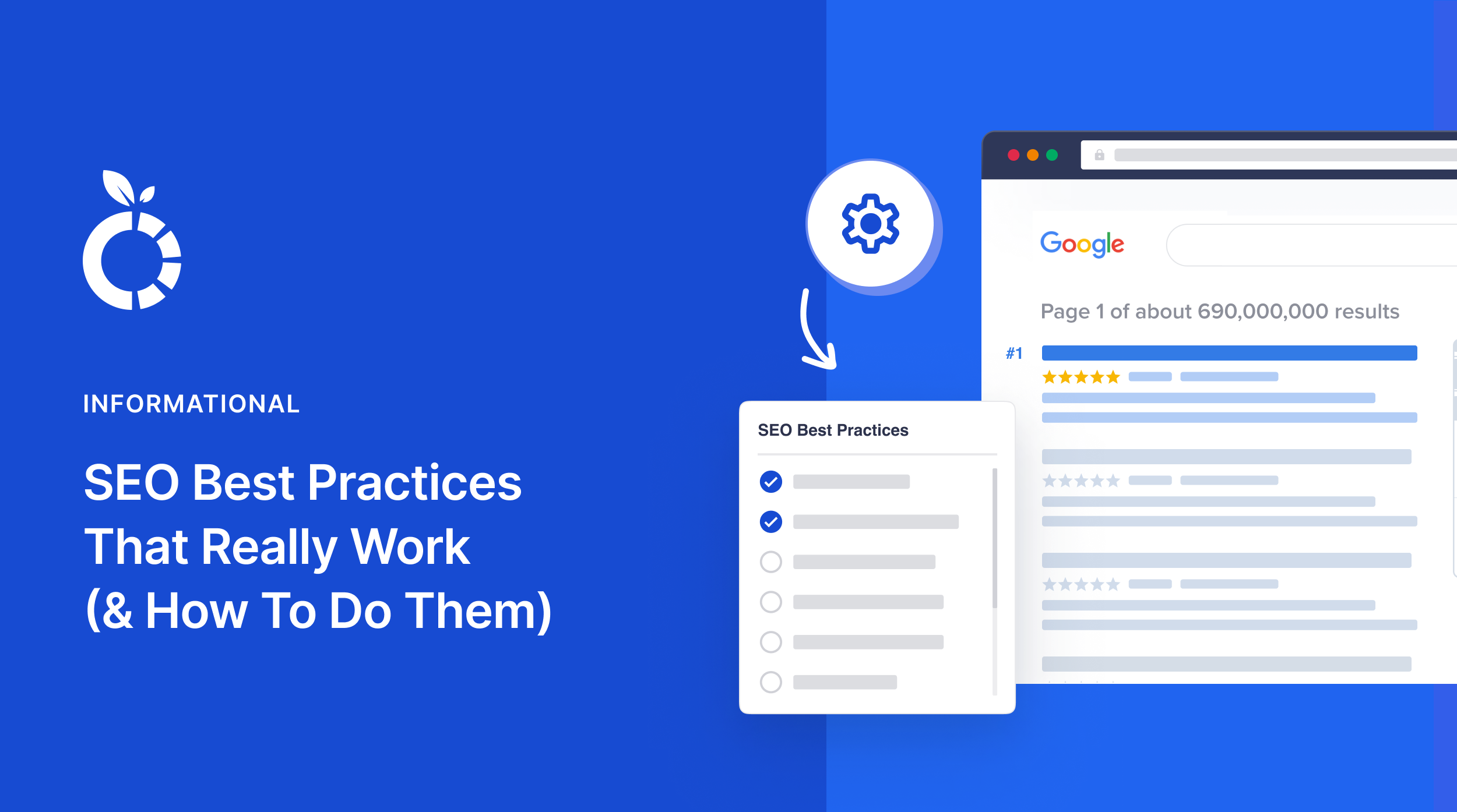 SEO best practices banner.