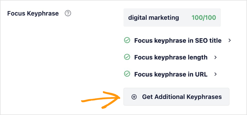 Get additional keyphrases in WordPress.